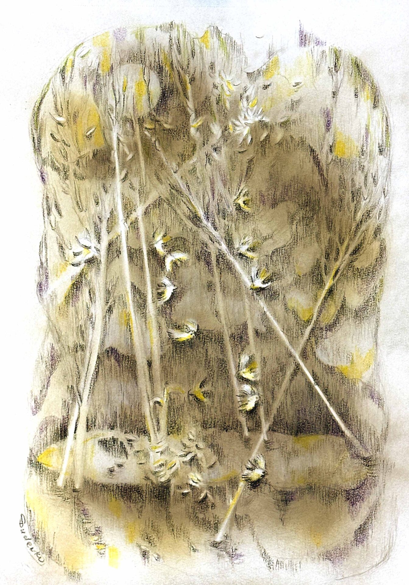 Awakening / Dudenko S. / 2024 / 40x29 / Paper, Acrilic, Pencil