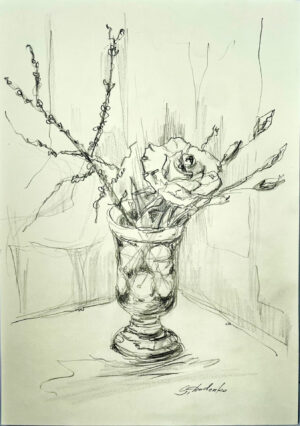 Rose in glas