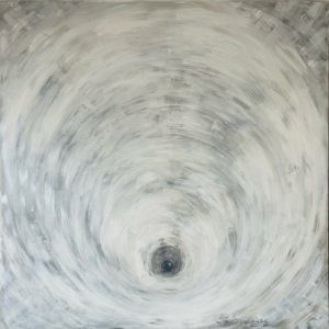 Freud. Instincts. Fear / 2023 / 100x100 / Canva, Acrylic