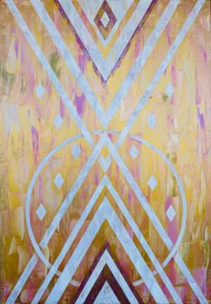Faith / 2023 / 100x70 / Canva, Acrylic, Oil pastel