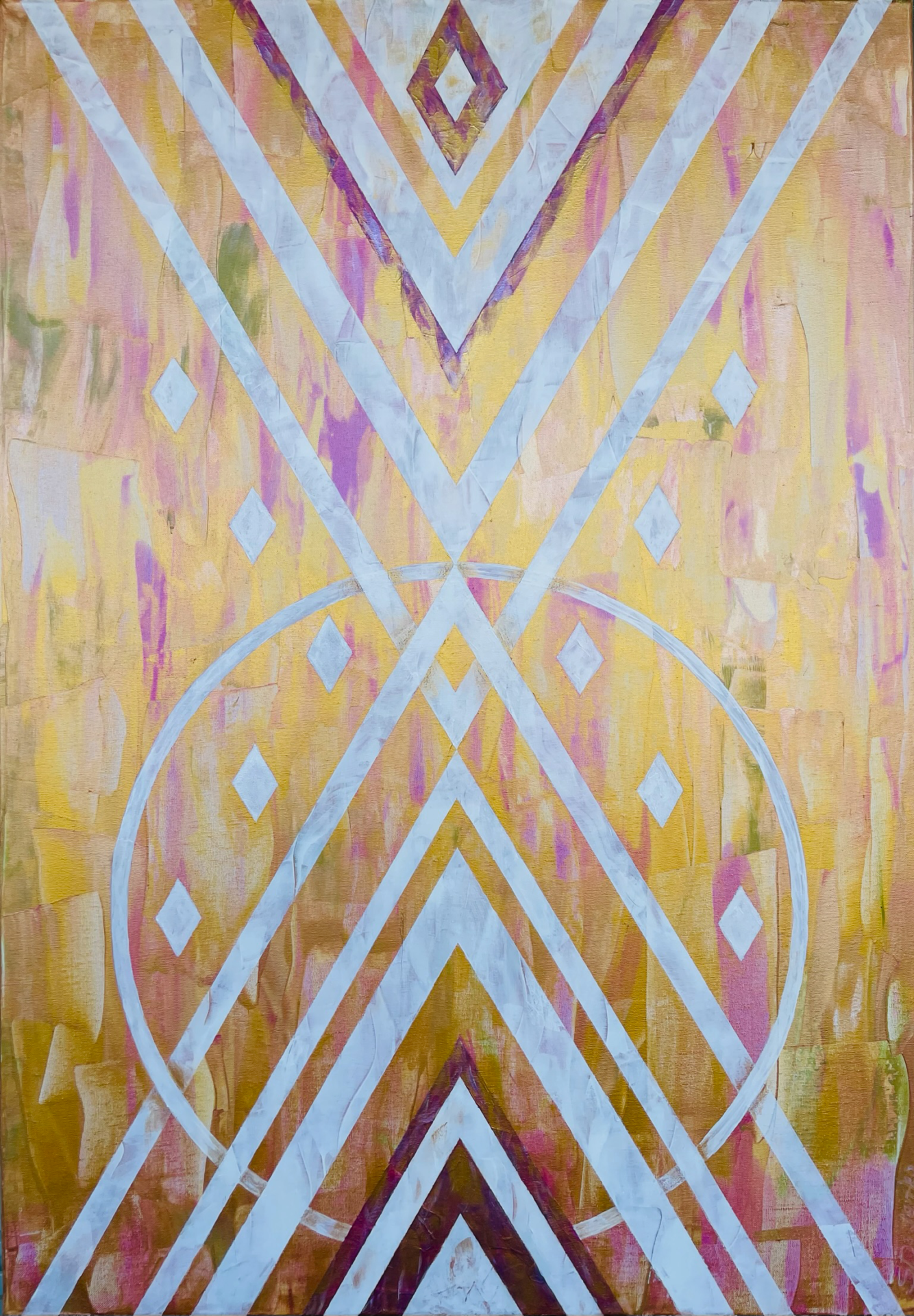 Faith / 2023 / 100x70 / Canva, Acrylic, Oil pastel