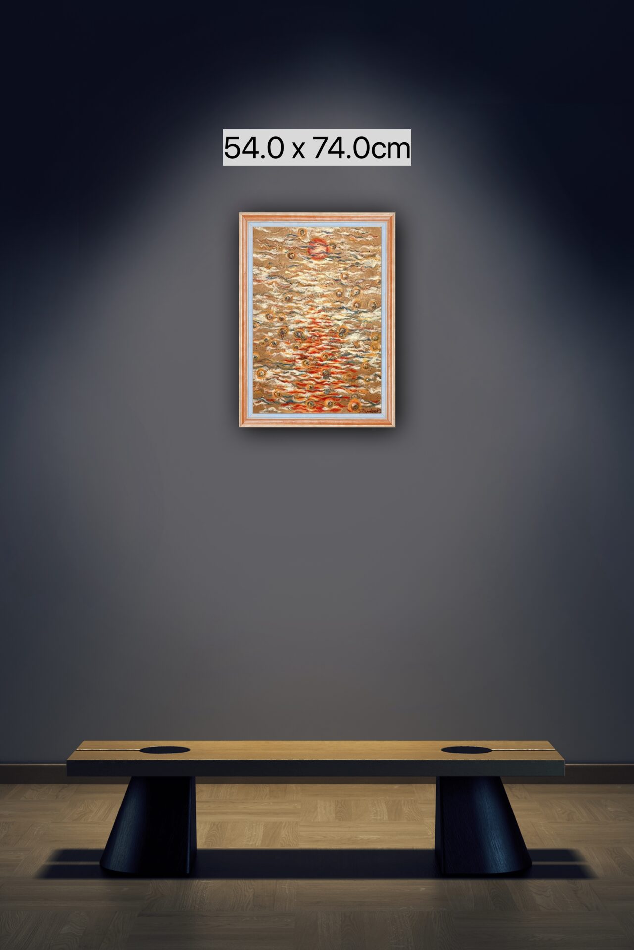 And the Red Sun rose / 2023 / 70x50 / Paper, Acrylic, Oil pencil - Image 2