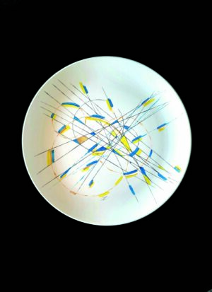 The Wall plate «Glory to Ukraine!» / Sketch Dudenko S. / Painting by Nesterova O. / Painting Artel “Babich Porcelain” 2024