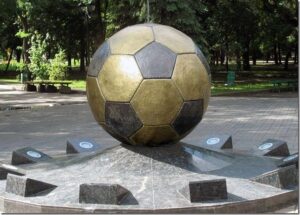 The soccer ball sculpture